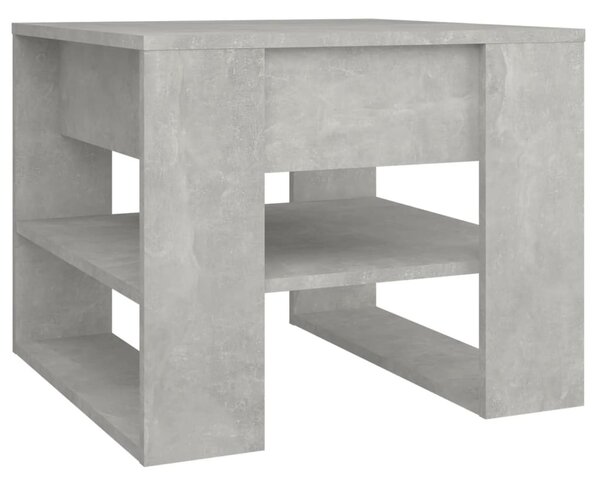 Betonszürke szerelt fa dohányzóasztal 55,5x55x45 cm