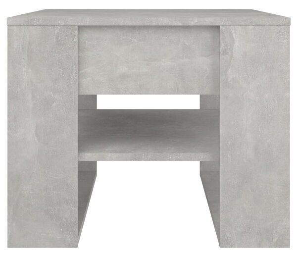 Betonszürke szerelt fa dohányzóasztal 55,5x55x45 cm