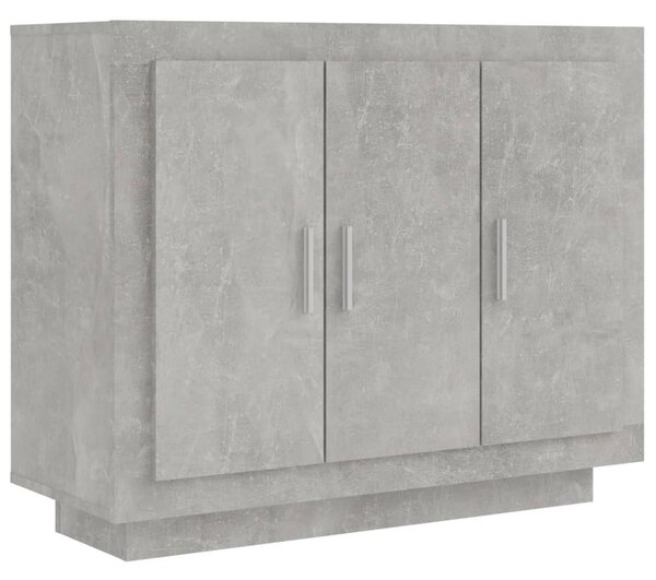 Betonszürke szerelt fa tálalóasztal 92 x 35 x 75 cm