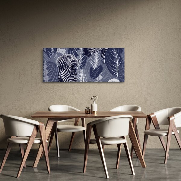 Kép - Kék zebrák (120x50 cm)