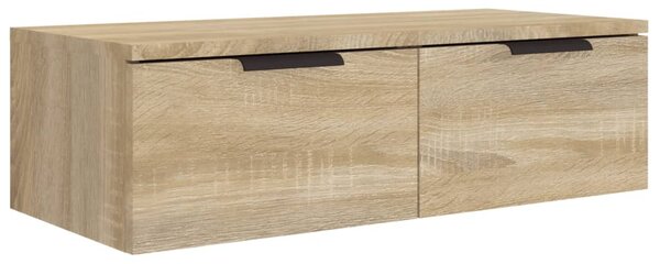 2 db sonoma tölgyszínű szerelt fa fali szekrény 68x30x20 cm