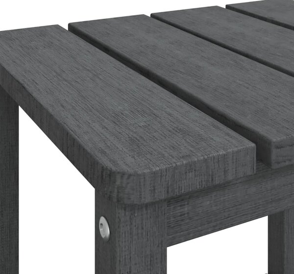 Antracitszürke HDPE kerti Adirondack asztal 38 x 38 x 46 cm