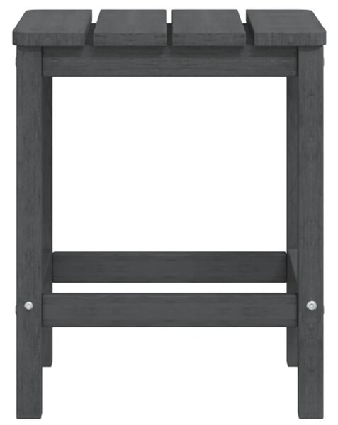 Antracitszürke HDPE kerti Adirondack asztal 38 x 38 x 46 cm