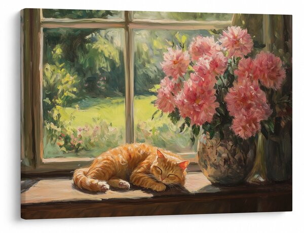 Kép - Macska az ablakban (70x50 cm)