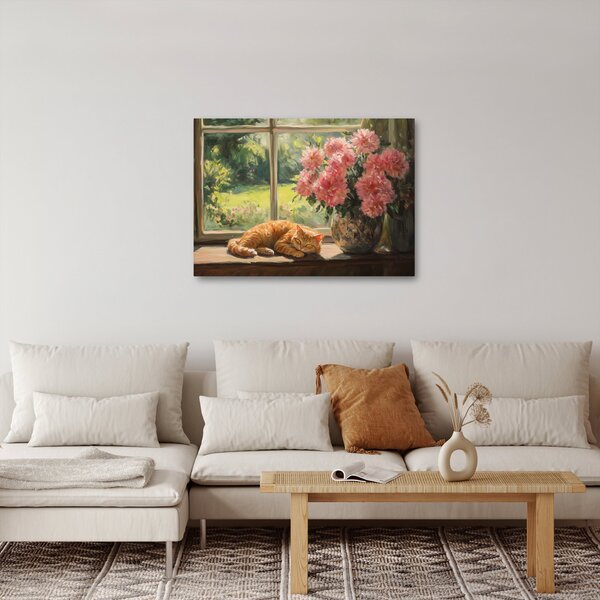 Kép - Macska az ablakban (70x50 cm)