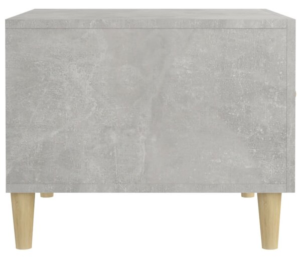 Betonszürke szerelt fa dohányzóasztal 50 x 55 x 40 cm