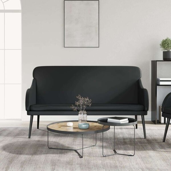 VidaXL fekete műbőr pad 110 x 76 x 80 cm