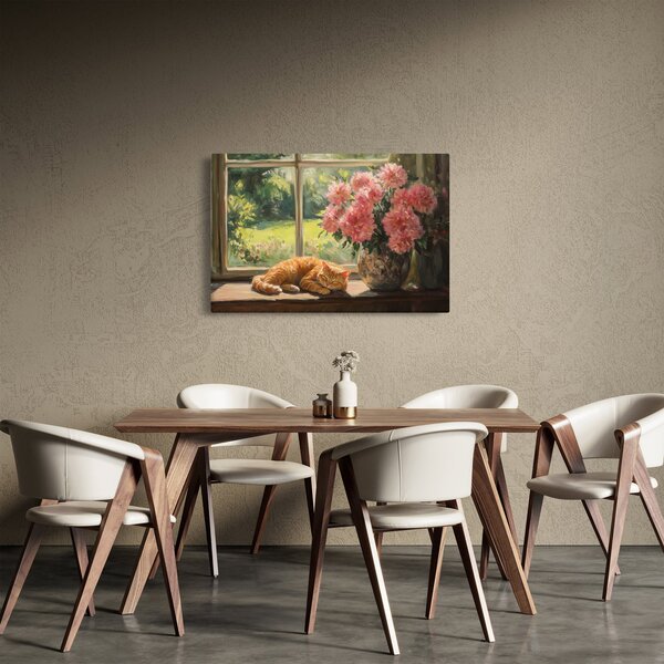 Kép - Macska az ablakban (90x60 cm)