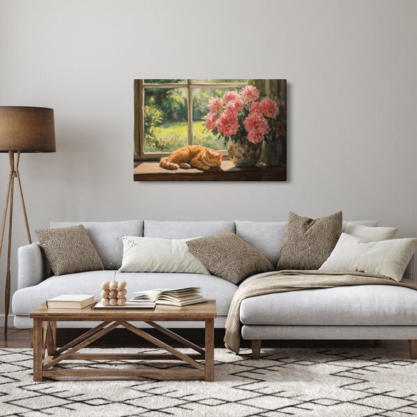 Kép - Macska az ablakban (90x60 cm)