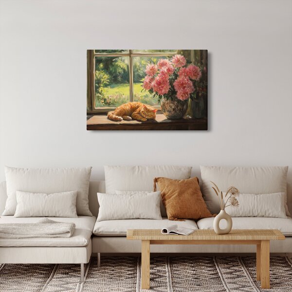 Kép - Macska az ablakban (90x60 cm)