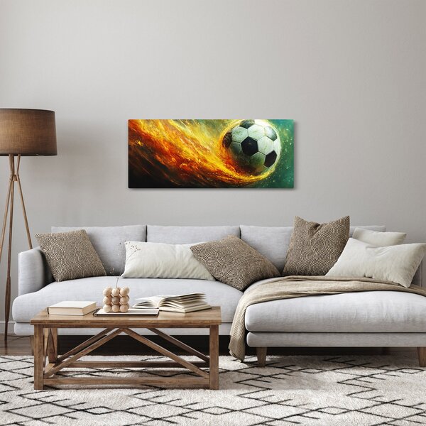 Kép - Focilabda repülés közben (120x50 cm)