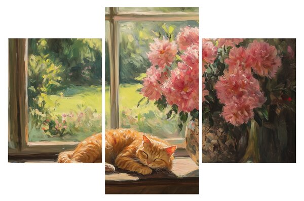 Kép - Macska az ablakban (90x60 cm)