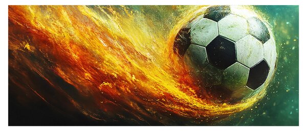 Kép - Focilabda repülés közben (120x50 cm)