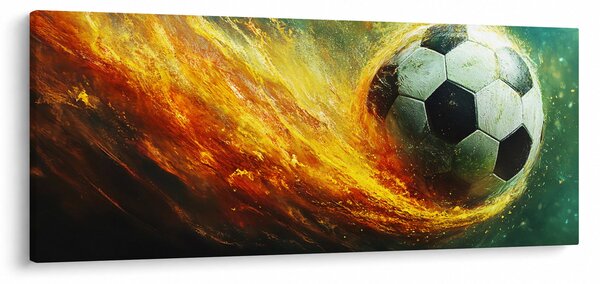 Kép - Focilabda repülés közben (120x50 cm)