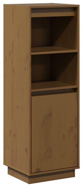 Mézbarna tömör fenyőfa magasszekrény 37x34x110 cm