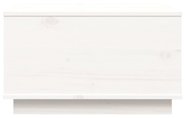 Fehér tömör fenyőfa dohányzóasztal 60 x 50 x 35 cm