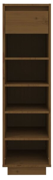 Mézbarna tömör fenyőfa cipőszekrény 30x34x105 cm
