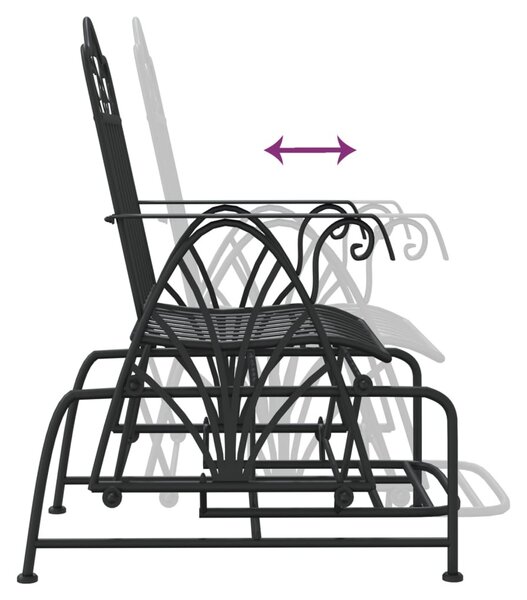 Fekete acél hintapad 61 cm