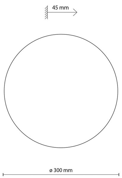 TK Lighting Luna fali lámpa, bézs, indirekt fény, Ø 30 cm, acél, dimmelhető, Krém / borostyánsárga, Nappali / Étkező, fém