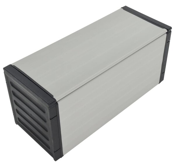 Szürke kerti szemetesláda 85 x 34 x 40 cm