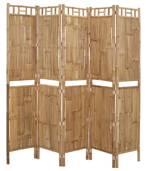 5 paneles bambusz paraván 200 x 180 cm