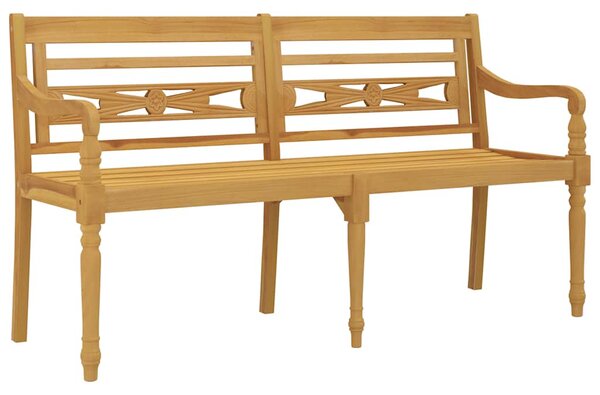 Tömör tíkfa Batavia pad krémszínű párnával 150 cm