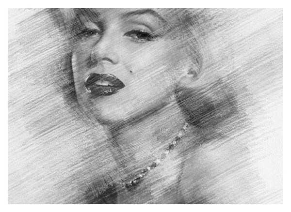 Üveg kép - Marilyn Monroe portréja (70x50 cm)