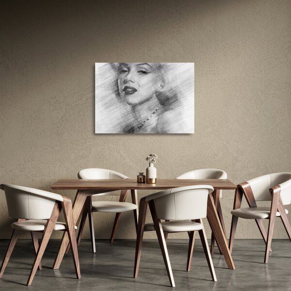 Üveg kép - Marilyn Monroe portréja (70x50 cm)