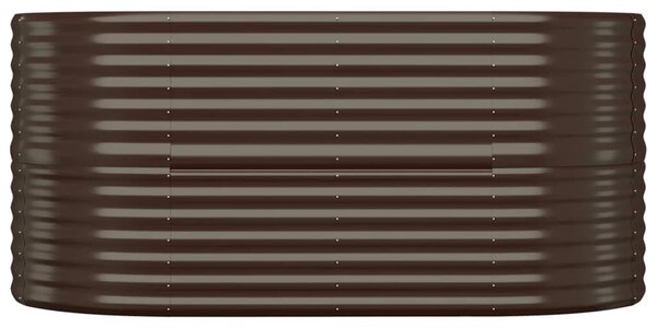 Barna horganyzott acél kerti magaságyás 152x80x68 cm