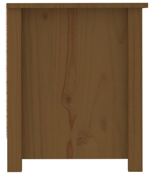 Mézbarna tömör fenyőfa cipősszekrény 110 x 38 x 45,5 cm