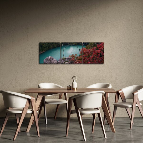 Tájkép (órával) (90x30 cm)