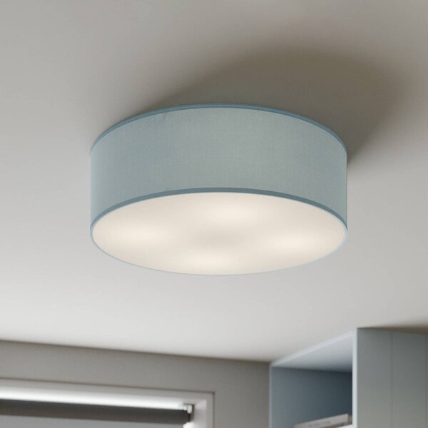 TK Lighting Rondo mennyezeti világítás, kék, Ø 45 cm, dimmelhető, Kék, Hálószoba, Textil / szövet / selyem, Modern
