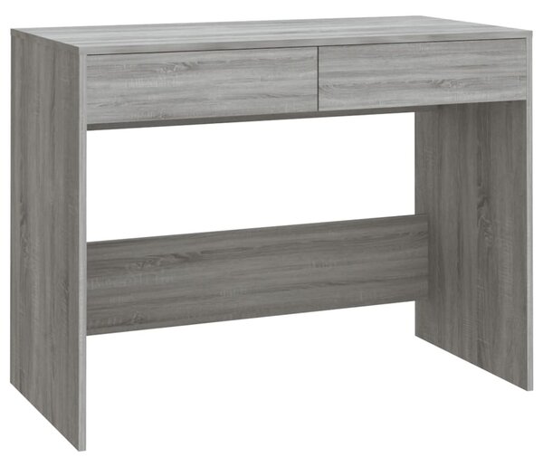 Szürke sonoma színű szerelt fa íróasztal 101x50x76,5 cm
