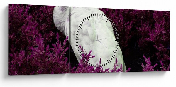 Kép - Fehér páva (órával) (90x30 cm)