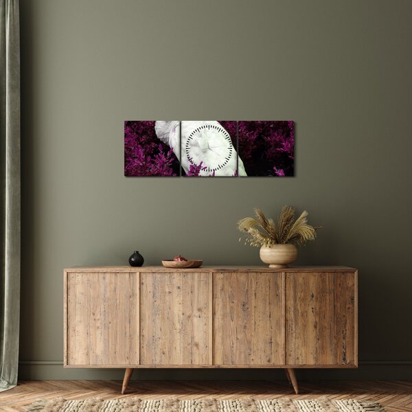 Kép - Fehér páva (órával) (90x30 cm)