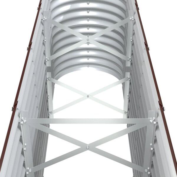 Barna horganyzott acél kerti magaságyás 332x40x68 cm