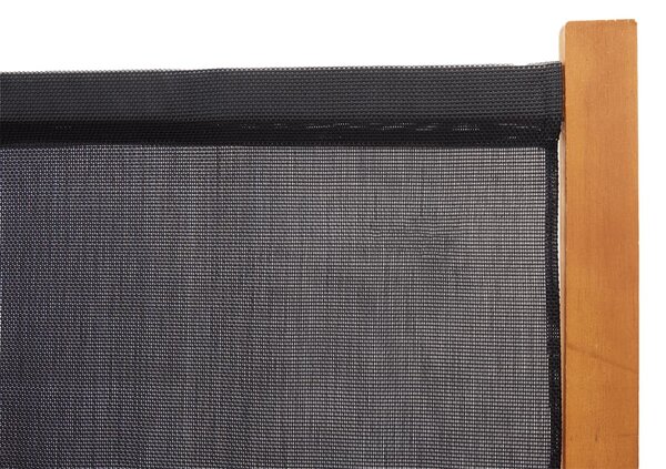 Fekete 5 paneles térelválasztó 350x180 cm