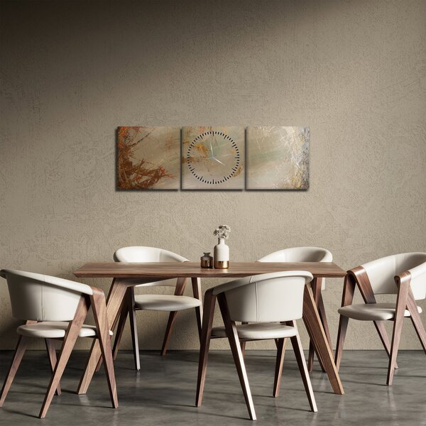 Kép - Texturált absztrakció (órával) (90x30 cm)