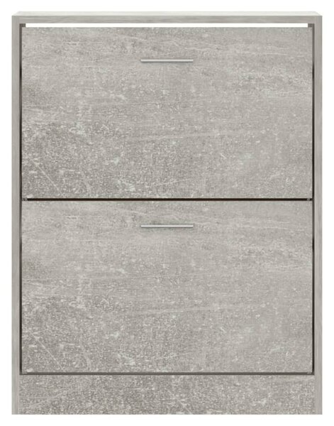 Betonszürke szerelt fa cipőszekrény 63x24x81 cm
