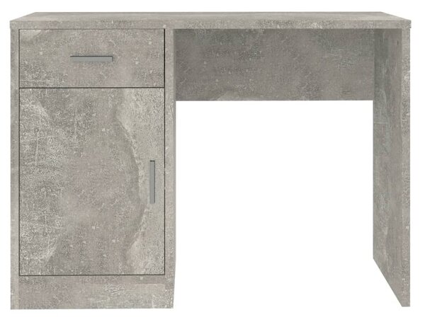 Betonszürke faanyag fiókos/rekeszes íróasztal 100x40x73 cm