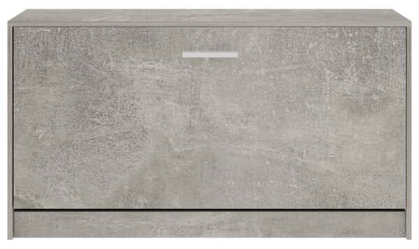 Betonszürke szerelt fa cipőtároló pad 80x24x45 cm