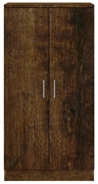 Füstös tölgy színű szerelt fa cipősszekrény 55 x 35 x 108 cm