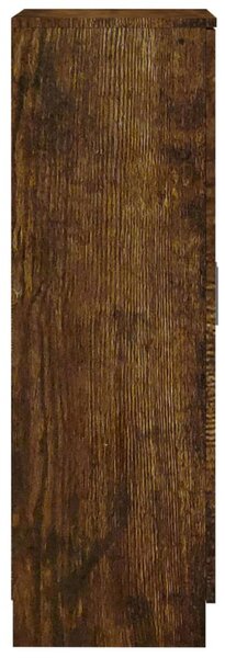 Füstös tölgy színű szerelt fa cipősszekrény 55 x 35 x 108 cm