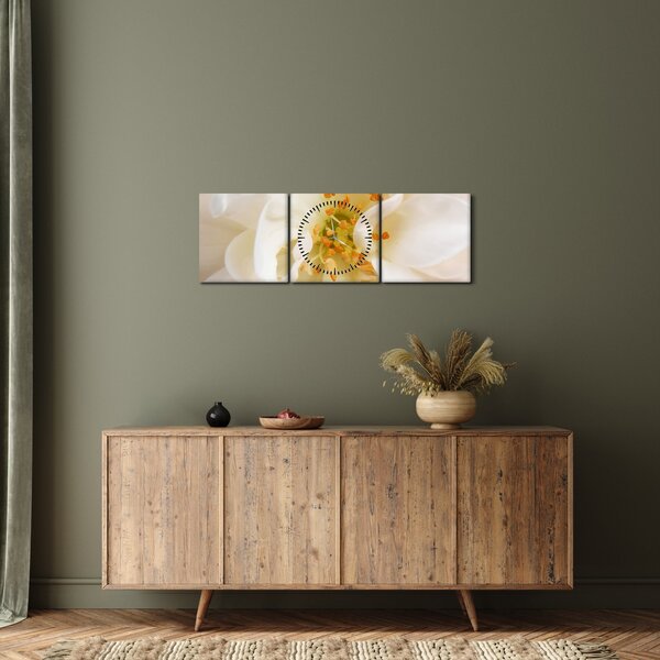 Kép - Virág (órával) (90x30 cm)