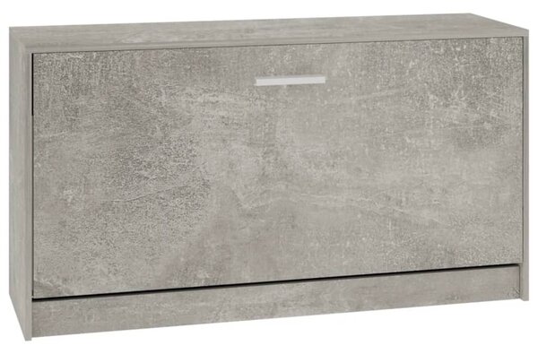 Betonszürke szerelt fa cipőtároló pad 80x24x45 cm