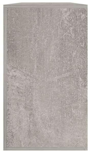 Betonszürke szerelt fa cipőtároló pad 80x24x45 cm
