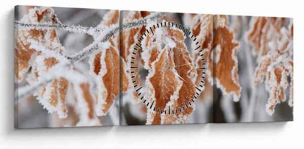 Kép - Fagyott levelek (órával) (90x30 cm)