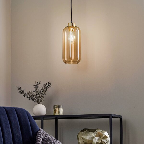 TK Lighting Marco Green lógó világítás, 1 izzós, barna, dimmelhető, Barna / rozsda, Nappali / Étkező, Üveg, Modern