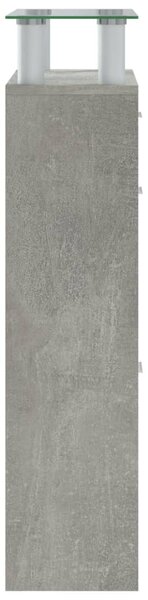 Betonszürke szerelt fa cipőszekrény 63x24x104 cm