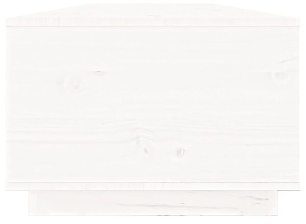 Fehér tömör fenyőfa dohányzóasztal 100x50x35 cm